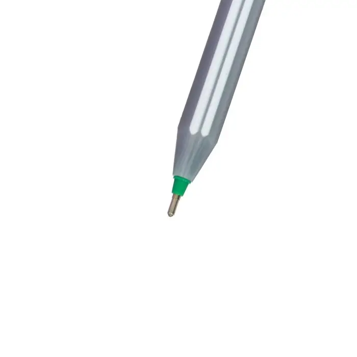 Ручка шариковая Pensan. Triball, зелёный стержень, игольчатый узел 1 мм, на масляной основе, треугольный корпус