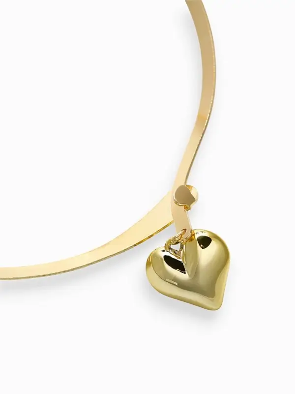 Набор 2 предмета: серьги, чокер «Обруч» сердце, цвет золото Набор 2 предмета: серьги, чокер «Обруч» сердце, цвет золото