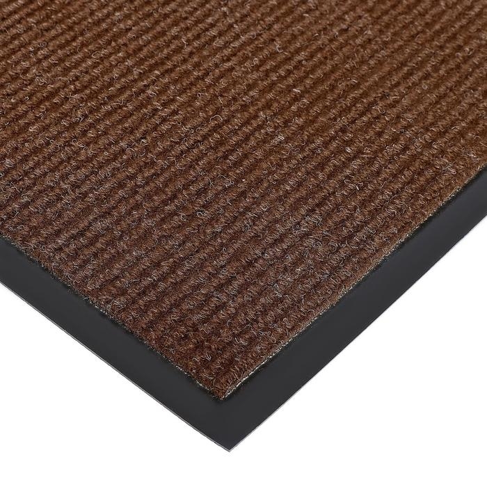 Коврик придверный влаговпитывающий, ребристый, «Комфорт», 60×90 см, цвет коричневый Коврик придверный влаговпитывающий, ребристый, «Комфорт», 60×90 см, цвет коричневый