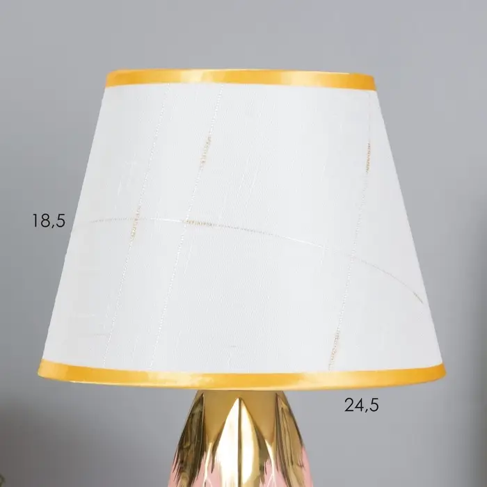 Лампа настольная &laquo;Андреа&raquo; 1&times;40 Вт Е14 розовый/золото 24&times;24&times;40 см