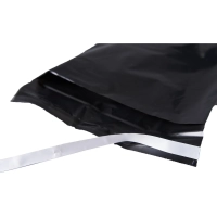 Корд курьерский пакет,без печати,без кармана,чер.,240х320+40,40мкм,100шт/уп