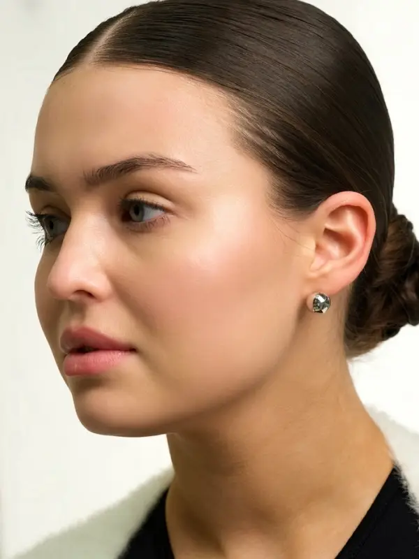 Пусеты 6 пар &laquo;Жемчужные&raquo;, планеты, бело-синие в серебре