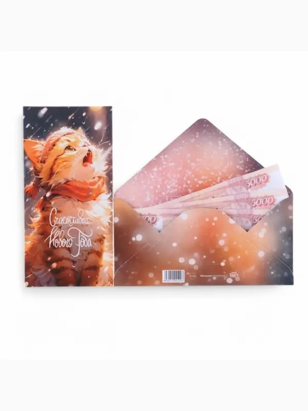 Конверт для денег «Счастливого Нового Года!», 8×16 см Конверт для денег «Счастливого Нового Года!», 8×16 см