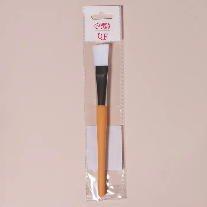 Кисть для масок, 17 (+/- 1) см, цвет коричневый/белый Кисть для масок, 17 (+/- 1) см, цвет коричневый/белый