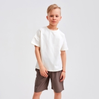 Шорты-бермуды детские MINAKU: Cotton collection цвет коричневый, рост 110