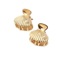 Краб для волос "Лейла море" (набор 2 шт) ракушка бусинка, 2,5х2,5 см, золото