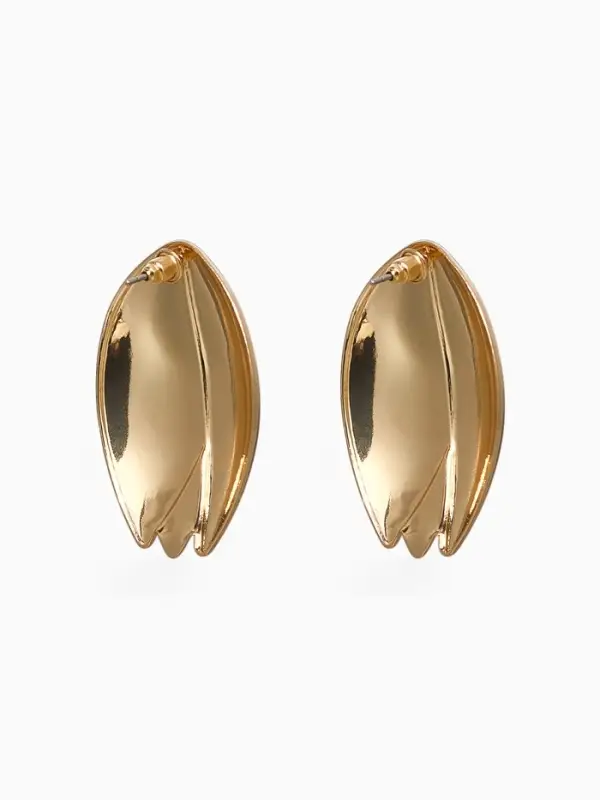 Серьги металл &laquo;Тюльпан&raquo;, цветок, цвет золото