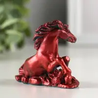 Фигура гипс "Лошадь лежит" 8х6х3 см, окисленная медь Фигура гипс "Лошадь лежит" 8х6х3 см, окисленная медь