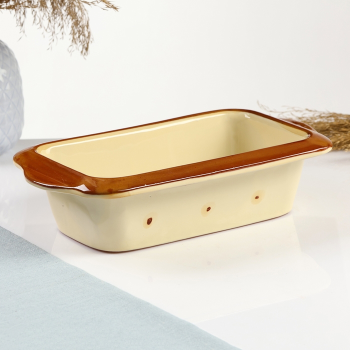 Емкость для запекания Емкость для запекания "Трапеза прямоугольная" 1л / 6,5х27х14,5см, карамель