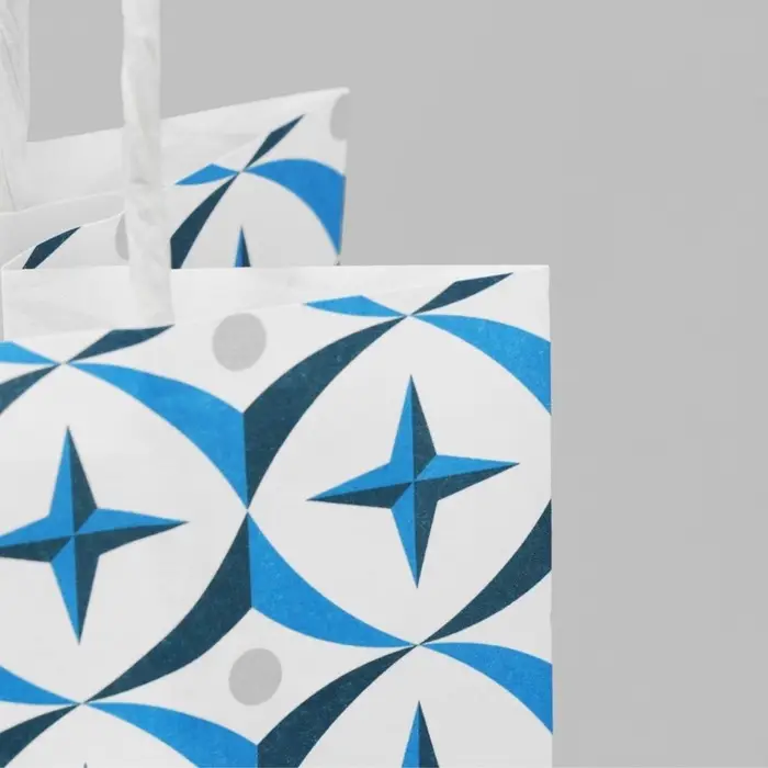 Пакет подарочный под бутылку, упаковка, &laquo;Геометрия&raquo;, белый крафт, 13&times;36&times;10 см