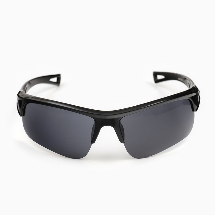 Очки спортивные Очки спортивные "Мастер К", uv 400, 14 х 15 х 4.3 см, линза 4.36 см, чёрные