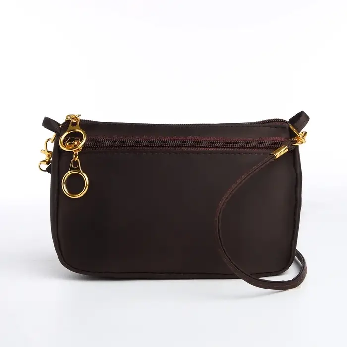 Сумка женская кросс-боди на молнии, 18×6.5×12 см, коричневая Сумка женская кросс-боди на молнии, 18×6.5×12 см, коричневая