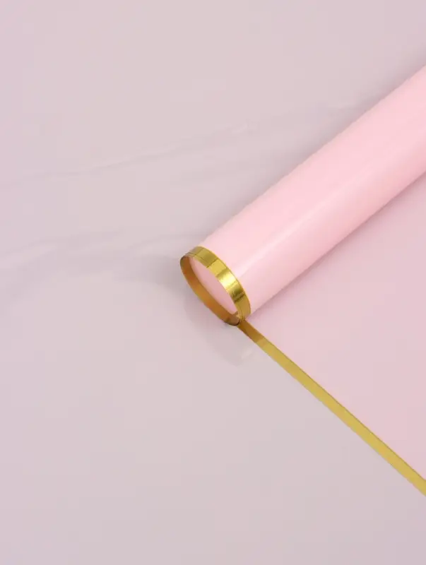 Пленка для цветов, &laquo;Кайма с тиснением&raquo;, розовая, 57&times;57 см