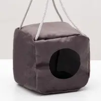 Подвесной дом для грызунов &laquo;Куб&raquo;, 12&times;12&times;12 см, мебельная ткань, флис, цвет МИКС