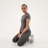 Футболка женская Resport, р. 50, цвет серый, базовая, со вставками