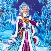 Пакет подарочный новогодний ламинированный, &laquo;Снегурочка&raquo; , 26&times;12&times;32 см