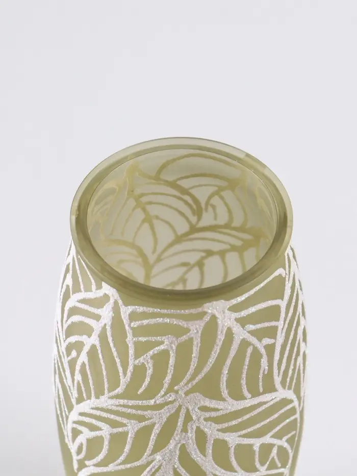 Ваза &laquo;Кармен&raquo; овал, h=23 см, стекло, бледно-зелёная