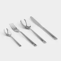 Набор столовый &laquo;Аппетит&raquo;, 24 предмета, толщина 2 мм, картонная коробка, цвет серебряный