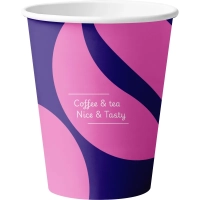 Стакан одноразовый бум. 1-сл Nice&Tasty mix 350 мл d-90 мм 50 шт/уп