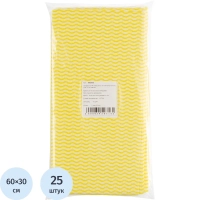 Салфетки хозяйственные SYR нетканое полотно 30х60см 25шт/уп желтые 993500