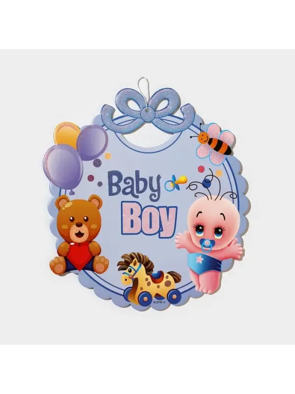Украшение на гендер пати &laquo;Подвеска Baby Boy&raquo;, 28.5&times;24.5 см, голубое