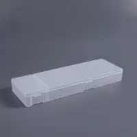 Бокс для хранения мелочей, 2 ячейки, 21&times;7&times;2.5 см, белый