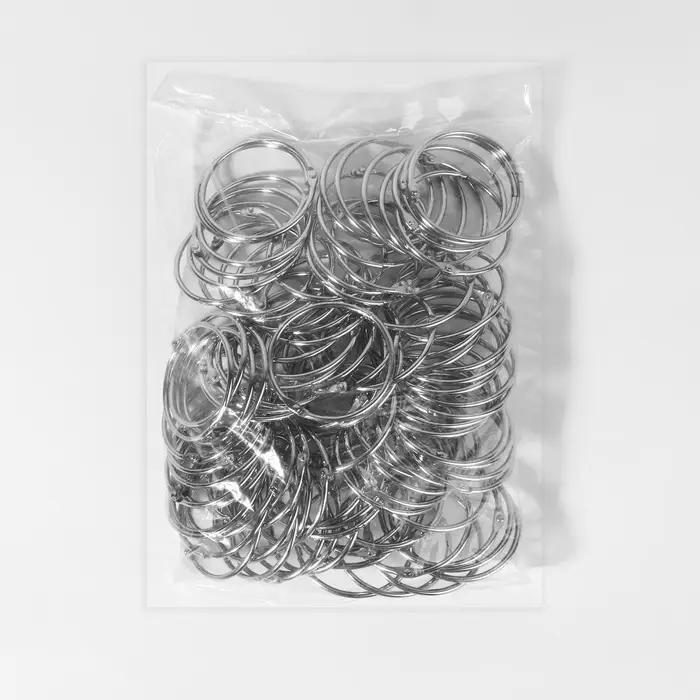 Кольцо для карниза, разъёмное, d=50/56 мм, цвет серебряный Кольцо для карниза, разъёмное, d=50/56 мм, цвет серебряный