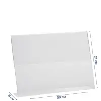 Односторонняя подставка А4 горизонтальная, 30&times;8&times;21 см, оргстекло 2 мм