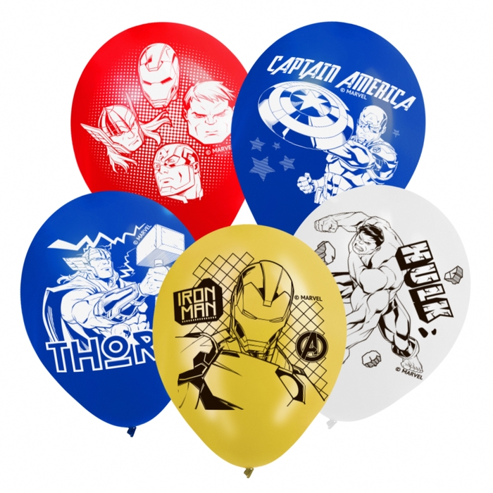 Шар воздушный Шар воздушный "Супер-герои", 12 дюйм, латексный,25 штук, Мстители