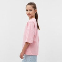 Футболка детская MINAKU:Basic line kids цвет пыльная роза, рост 104