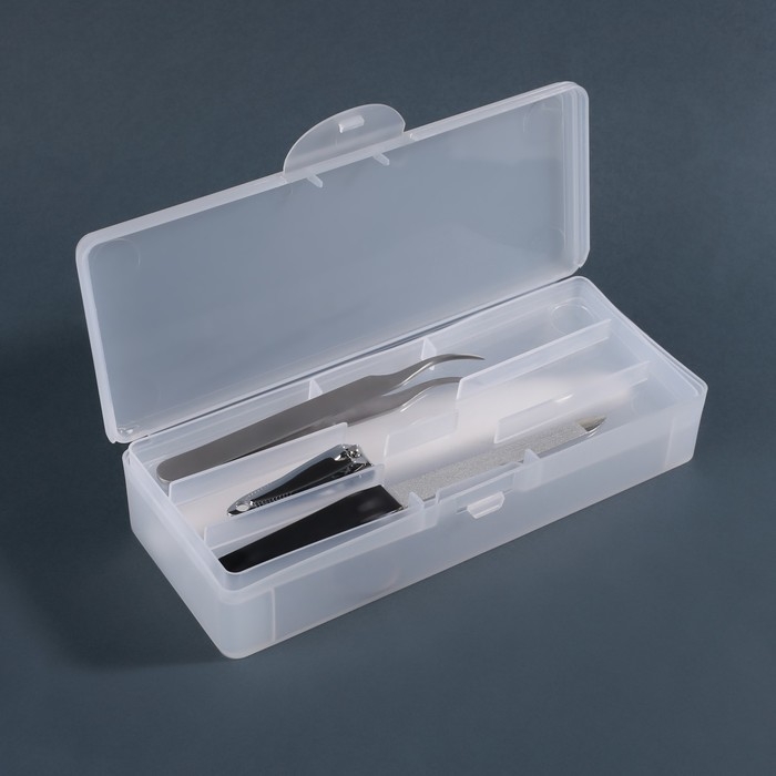 Органайзер для хранения маникюрных/косметических принадлежностей, с вложением, 19 × 7,5 см, цвет белый