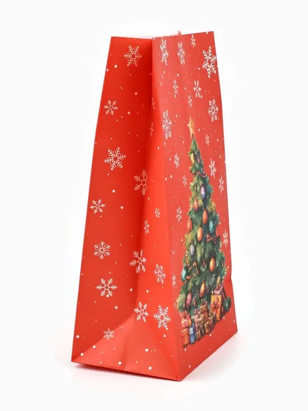 Пакет подарочный без ручек новогодний &laquo;Ёлочка&raquo;, 10&times;19.5&times;7 см