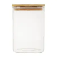 VETTA ЭКО Вуд Банка для хранения 1000мл, 14,5х10х10см, стекло, бамбук