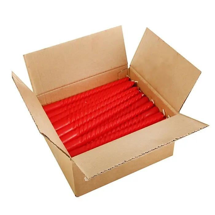 Свеча витая, 2,2х 25 см, лакированная красная Свеча витая, 2,2х 25 см, лакированная красная