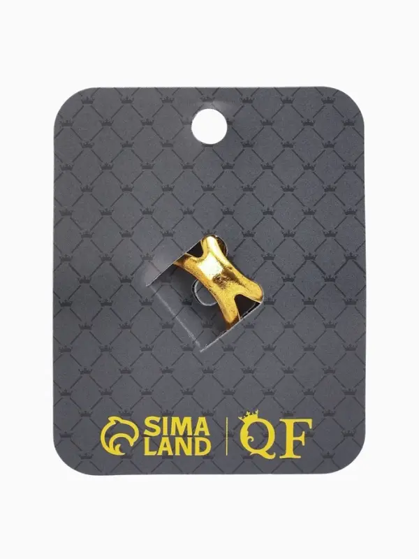 Кольцо для платка Кольцо для платка "Цветок в круге", цвет белый в чернёном золоте