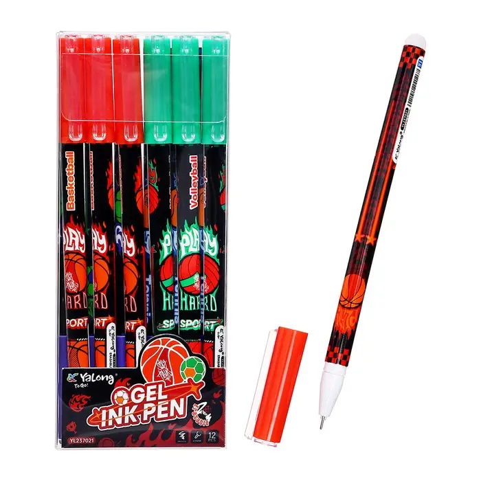 Ручка гелевая СТИРАЕМЫЕ ЧЕРНИЛА, стержень синий, 0.5 мм, корпус Баскетбол МИКС Ручка гелевая СТИРАЕМЫЕ ЧЕРНИЛА, стержень синий, 0.5 мм, корпус Баскетбол МИКС