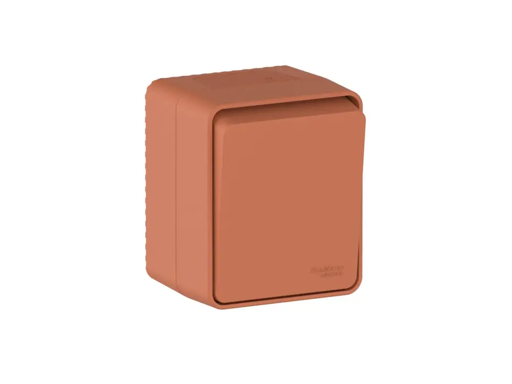 AtlasDesign PROFI IP54 О/У 1-клавишный ПЕРЕКЛЮЧАТЕЛЬ 10 АХ, ТЕРРАКОТОВЫЙ