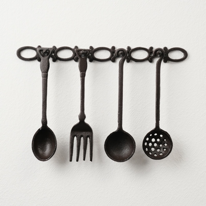 Сувенир металл  Сувенир металл "Кухонная утварь" (набор 5 предметов) 22х33х3 см