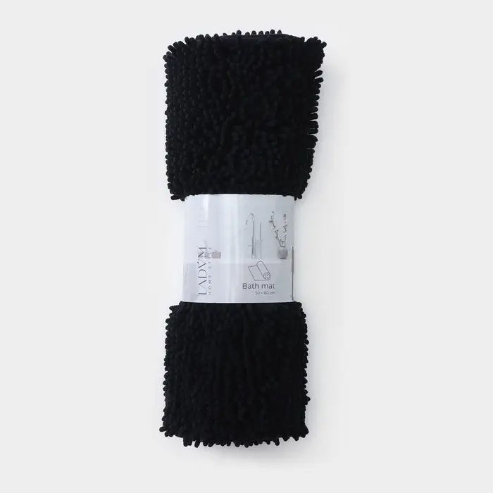 Коврик для дома LaDо́m, букли, плотность 1400 г, 50&times;80 см, графитовый