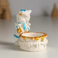 Подсвечник "Девочка с корзинкой" 7х7 см, перламутр