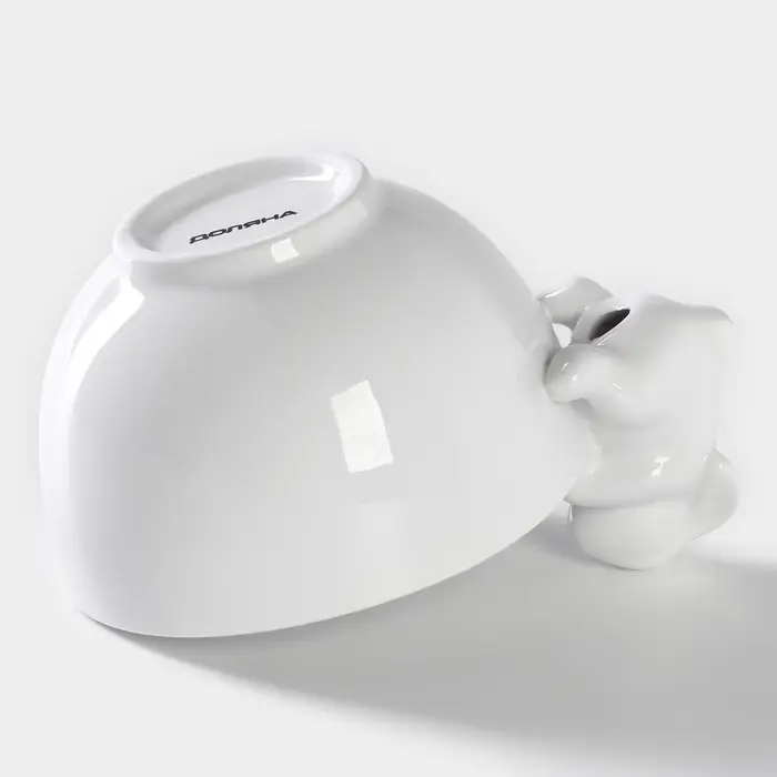 Конфетница Доляна &laquo;Зайка&raquo;, 13&times;10&times;9 см, доломит, белая