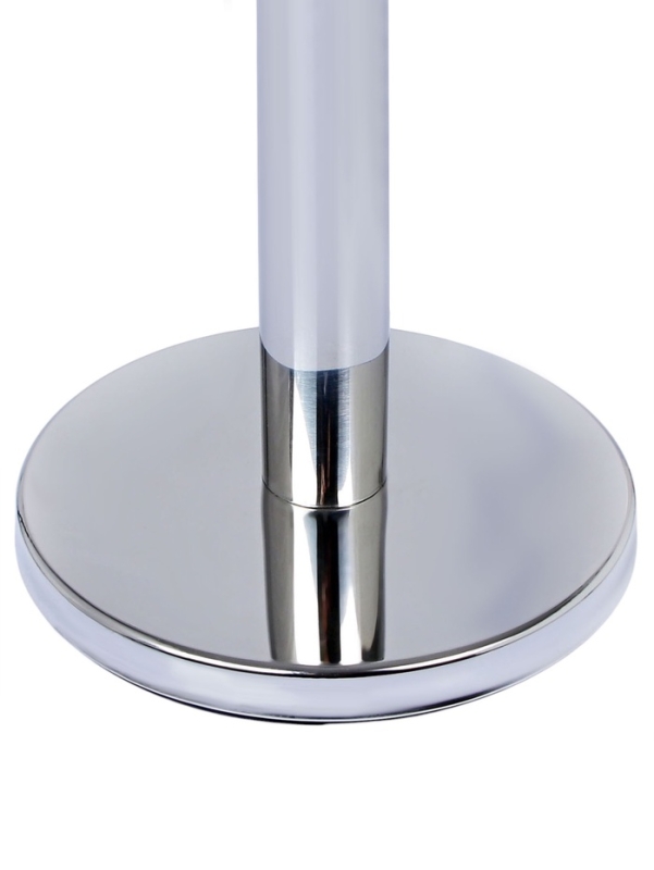 Стойка ограждения сер с вытяжной лентой-280см КРАСНАЯ,высота-90см,d- 6см,напольный d-32см