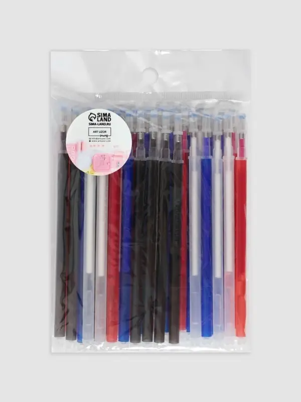 Набор стержней, термоисчезающих, 40 шт., белый, красный, чёрный, синий