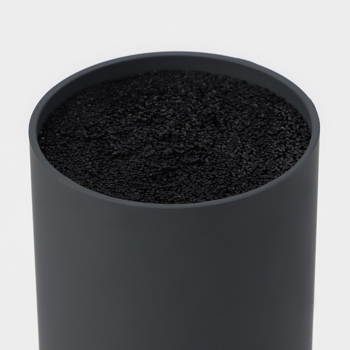 Подставка для ножей с наполнителем Доляна «Нео», 22×11 см, покрытие soft-touch, цвет серый Подставка для ножей с наполнителем Доляна «Нео», 22×11 см, покрытие soft-touch, цвет серый