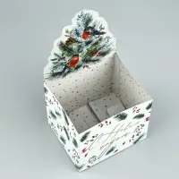 Коробка новогодняя для мини-букетов &laquo;С Новым годом&raquo;, 12&times;17&times;10 см
