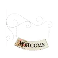 Часы настенные двусторонние, на подвесе WELCOME, d=23 см, 47&times;31 см, 2хАА, белые