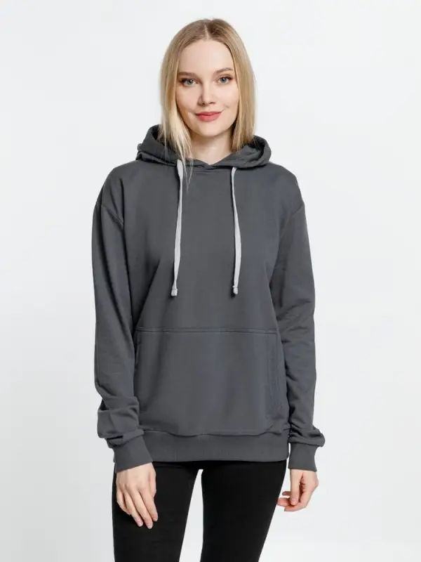 Толстовка с капюшоном Kirenga, темно-серая (графит), размер XS