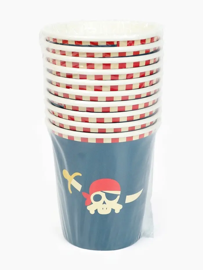 Стакан одноразовый бумажный «Пиратская вечеринка», 250 мл