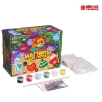 Магниты из гипса на новый год своими руками &laquo;Праздничное настроение&raquo;, набор для творчества