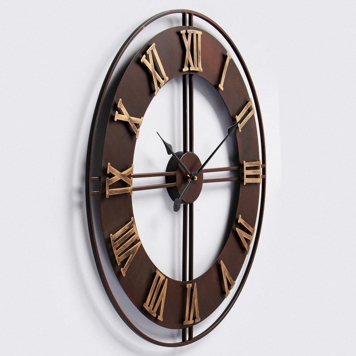 Часы настенные, серия: Лофт, Часы настенные, серия: Лофт, "Алазея", плавный ход, d-60 см